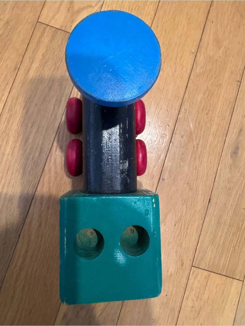 Vintage Montgomery Schoolhouse Wooden Locomotive My Train 1234 Vermont Toy